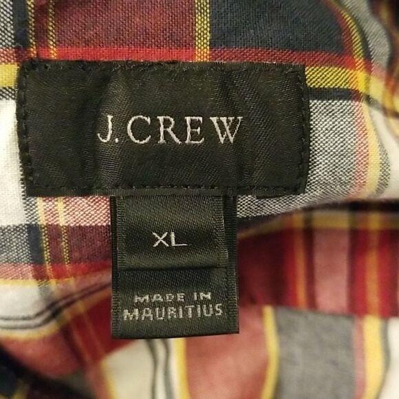 J. Crew Red and Blue Plaid Casual Button Down Shirt - Picture 9 of 10